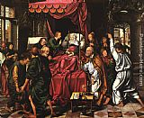 Joos Van Cleve Canvas Paintings - The Death of the Virgin